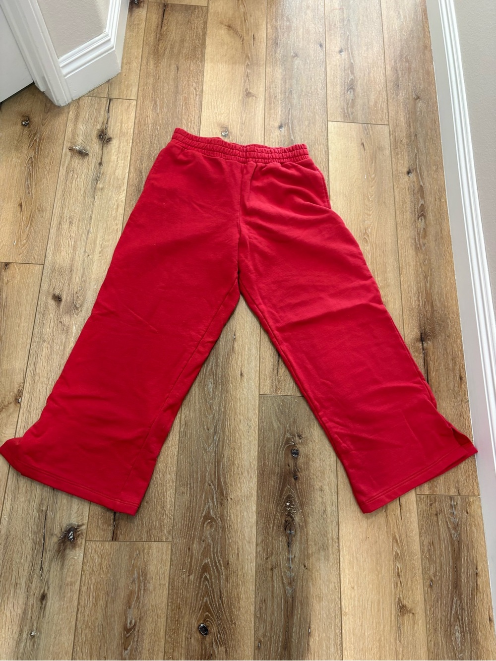 Daily drills red Wide-Leg sweatpants